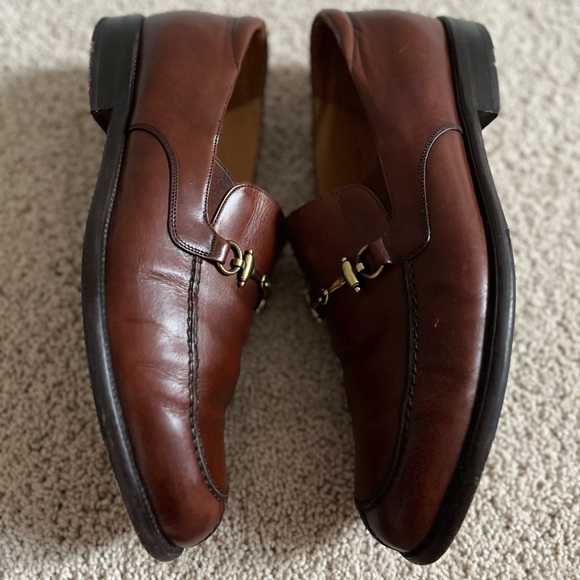 Mezlan Horsebit Brown Leather Loafers Sz 10W - Picture 11 of 12